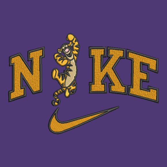 Nike Tigger Embroidered Adult Unisex Crewneck Sweatshirt Winnie Pooh - Picture 13 of 14